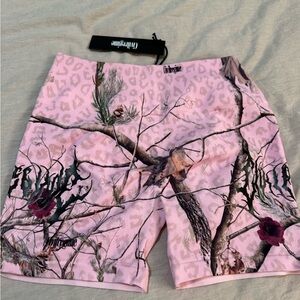 Civil regime size large Pink Camouflage Women's Shorts